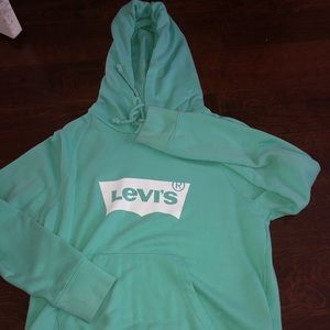 Mint green Levi’s hoodie- lightly worn